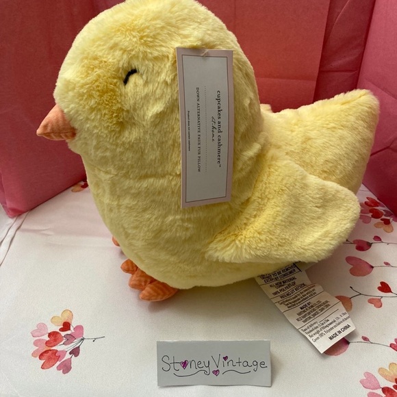 Cupcakes and Cashmere Yellow Easter Chick Pillow - Picture 1 of 6